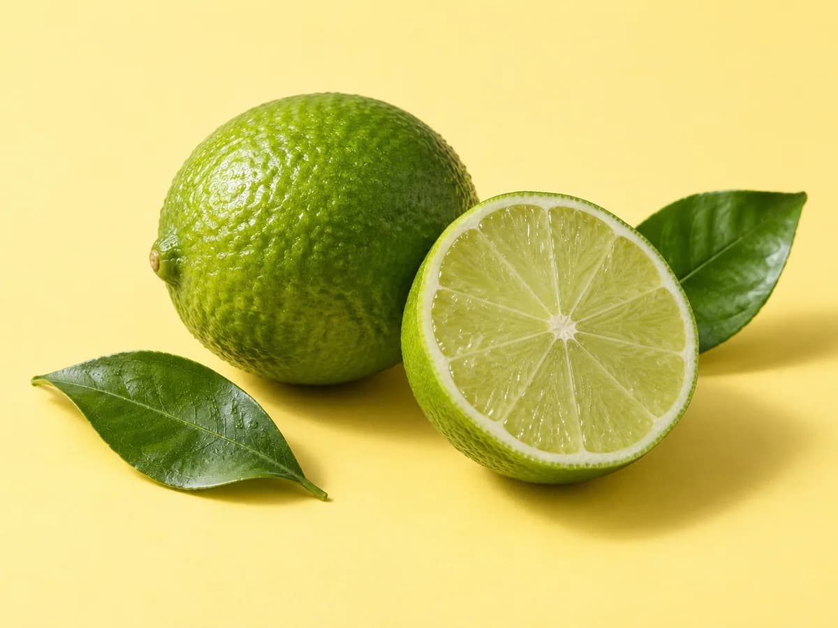 Citron vert et accessoires de table