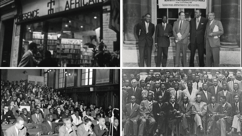 Premier Congrès des écrivains et artistes noirs en 1956 à la Sorbonne et librairie 