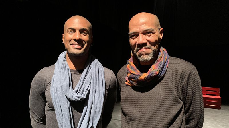 Le comédien Ndy thomas et le metteur en scène Dominik Bernard